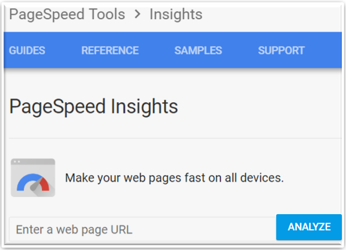 PageSpeed Insights Tool for use on your website